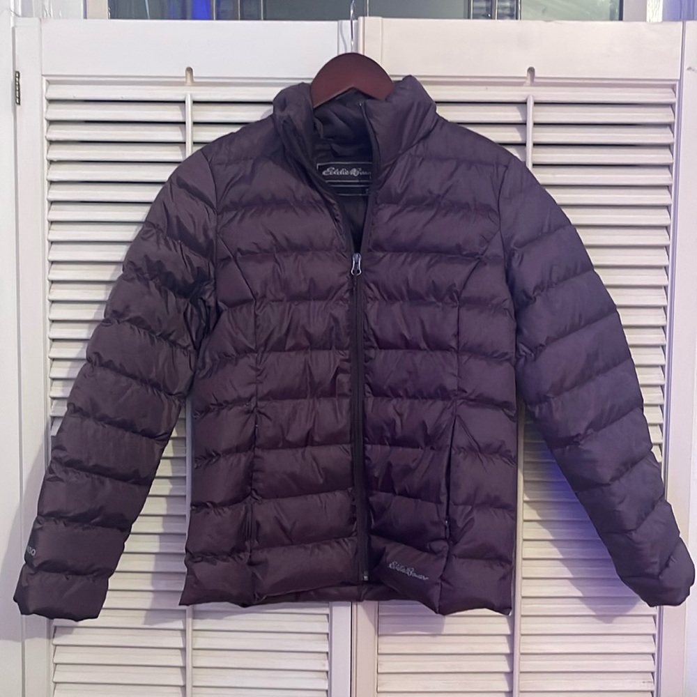 Eddie Bauer PURPLE Down Jacket Petite XS, EUC